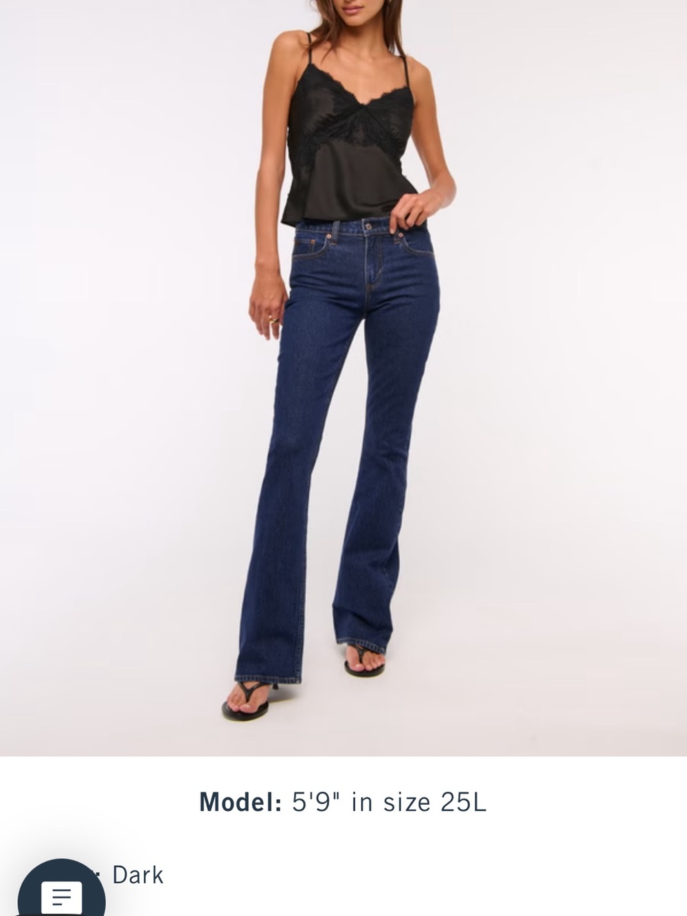 NWT Abercrombie & Fitch Mid Rise Bootcut Jean in Dark